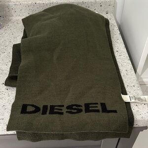 Diesel Khaki Green Knit Scarf